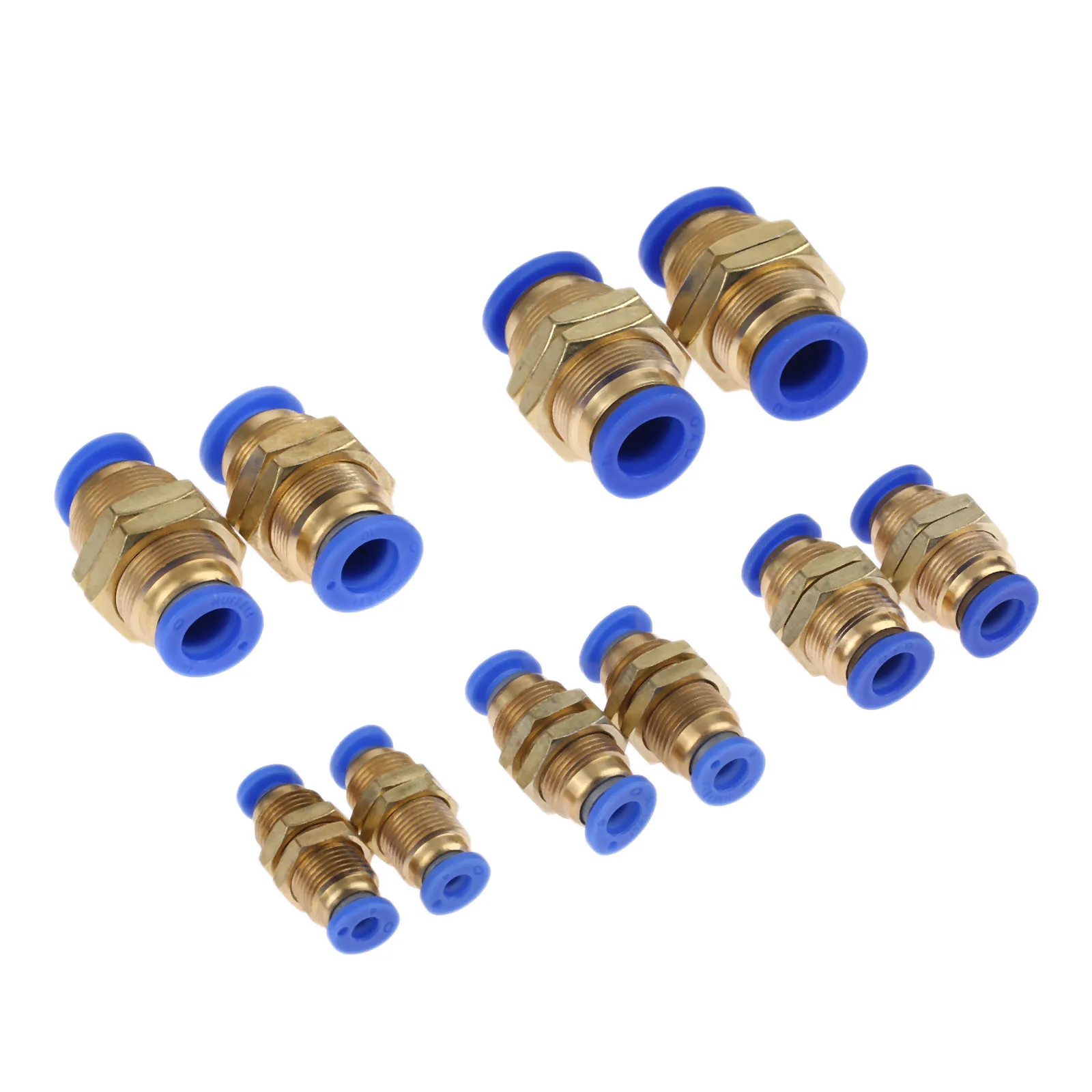 2 шт./лот пневматические фитинги перегородка коннектор один толчок для