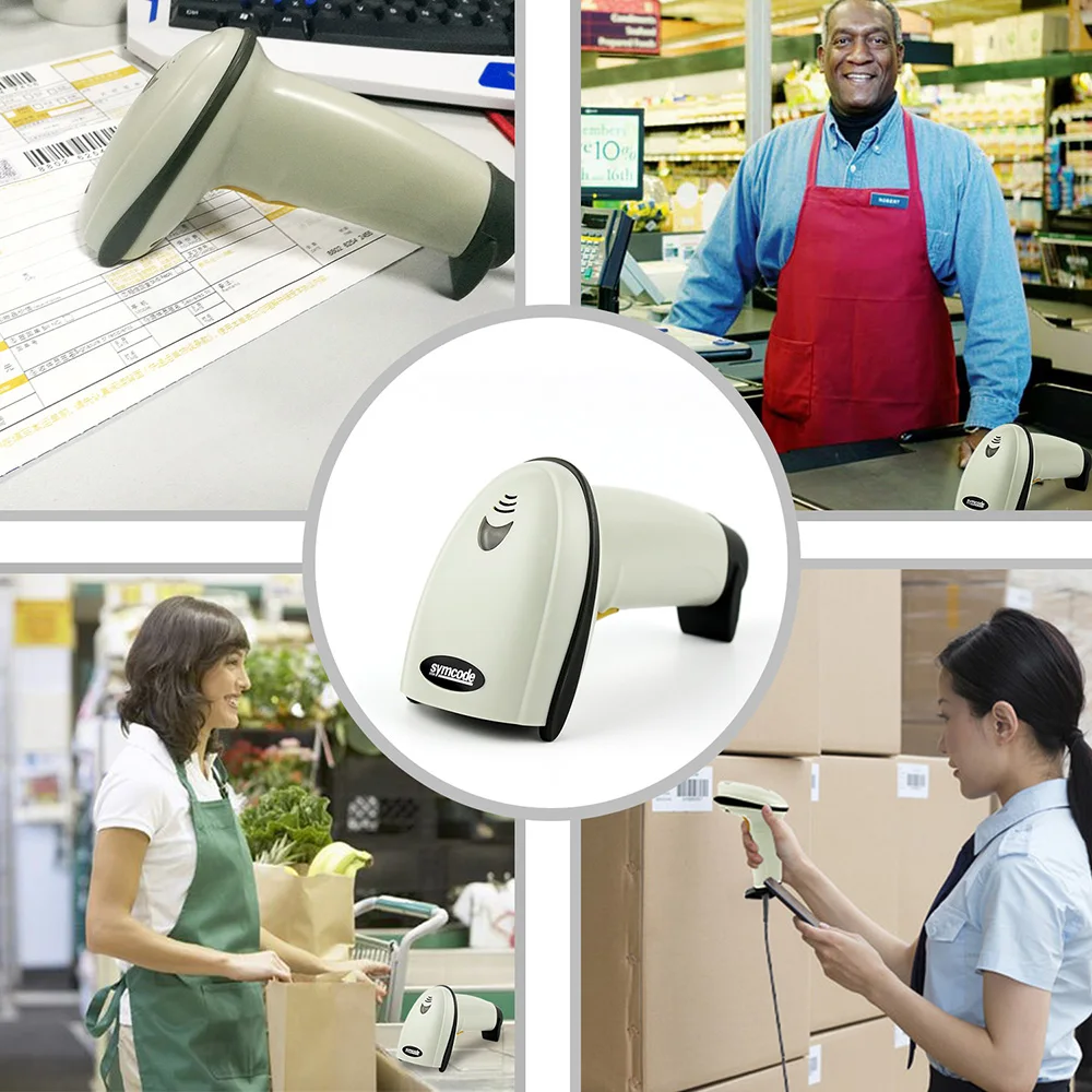 USB сканер штрих кода Symcode 1D лазерный ручной Проводной считыватель кодов