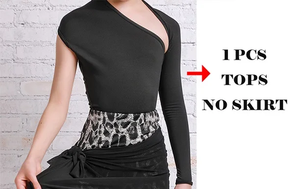 Tops Модный костюм для латинских танцев для девочек, молочное волокно, ча-ча, танго, сальса, Самба, Румба, Одежда для танцев, одежда для выступлений DC2520 - Цвет: Tops