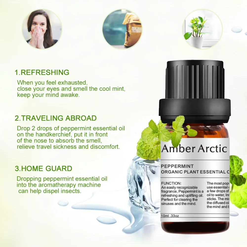 Восстанавливающее масло перечной мяты 100% натуральное эфирное 10 мл