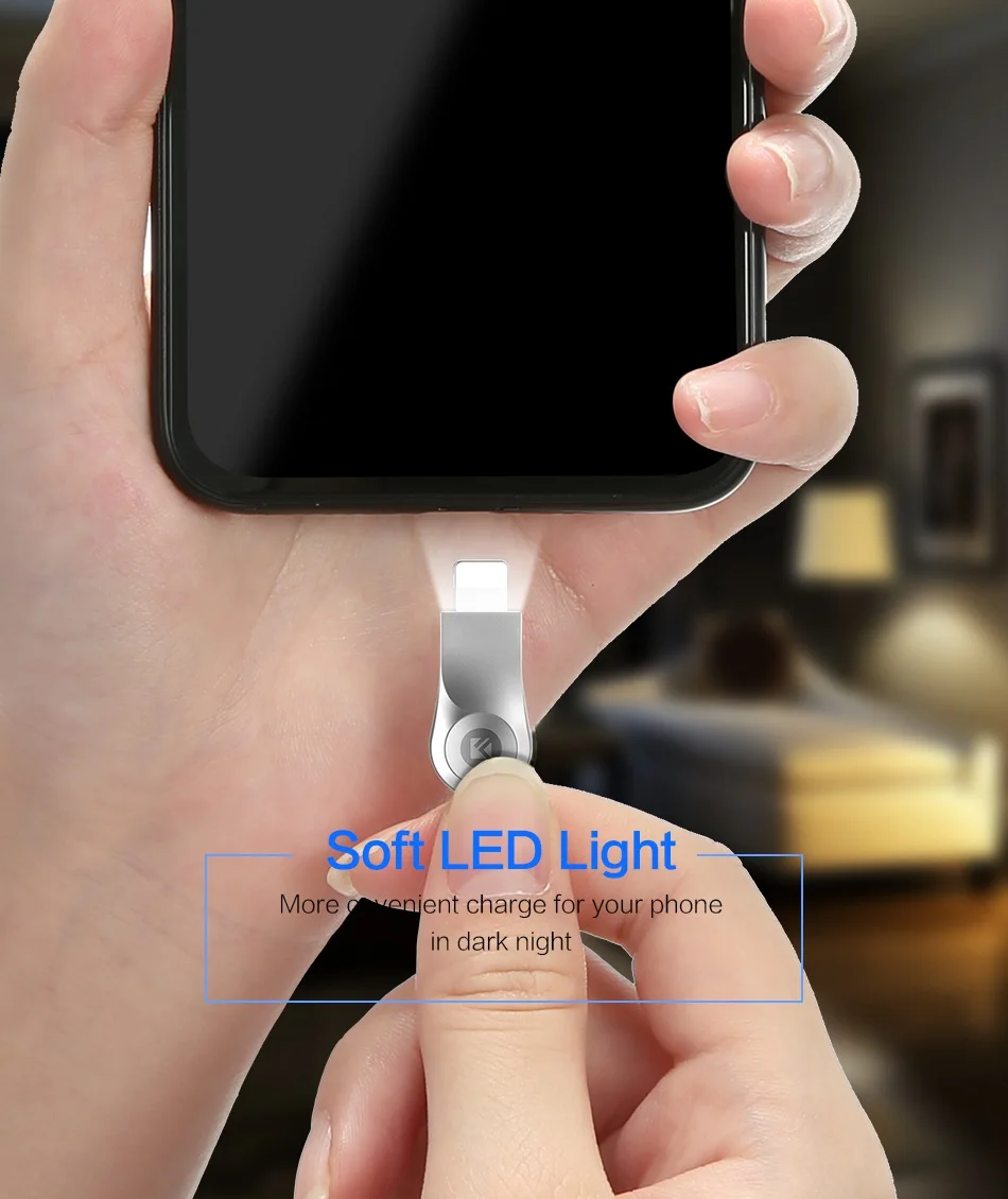 USB кабель FLOVEME для iPhone X 8 7 Plus светодиодный usb-адаптер кабели для передачи данных 2.4A быстрое зарядное устройство для Apple кабель для устройств