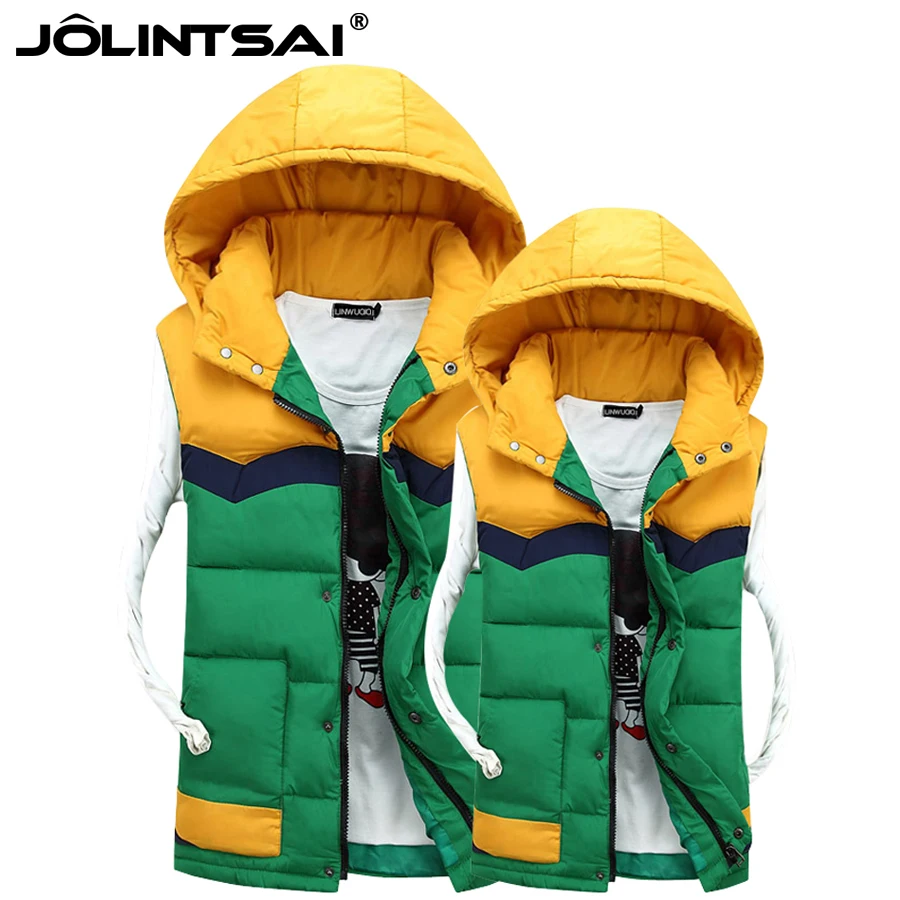 Новая Зимняя Осень Мать И Дочь Одежда 2016 Утолщаются детский Жилет Съемный