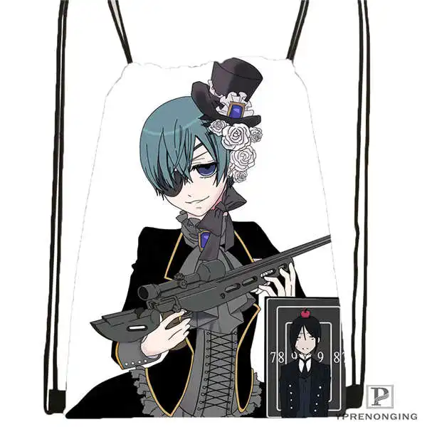 Custom Ciel. Phantomhive. full. @ 01 рюкзак с кулиской сумка милый Детская (черная спинка) 31x40 см