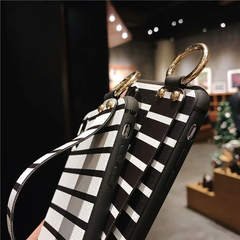 Новый Полосатый ремешок чехол для iphone X XR XS Max 8 7 6 6s Plus|Бамперы| |