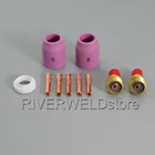 Горелка TIG, газовая линза, цанга, комплект расходных материалов, аксессуары, подходит для сварофонарь TIG, фотолампа, 10PK