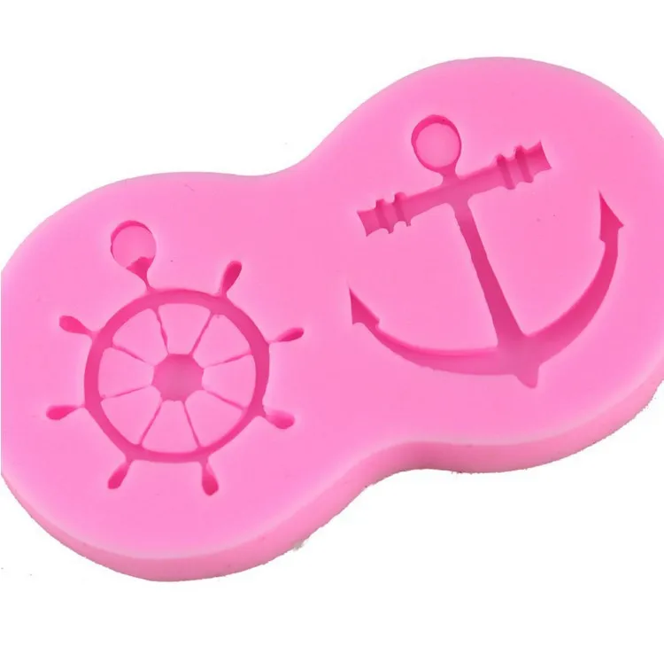 1 шт. инструмент для приготовления пищи Якорь Руль корабль силиконовая форма
