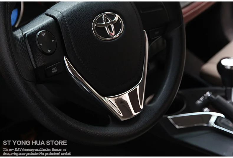 Подходит для Toyota RAV4 Previa RAV 4 2013 2014 2015 2016 ABS Хромированная внутренняя Рулевое колесо