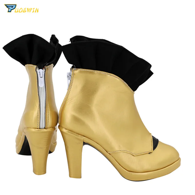 FGO Fate Grand Order Ishtar Cosplay Shoes High Heel Golden Boots Custom Made | Тематическая одежда и униформа