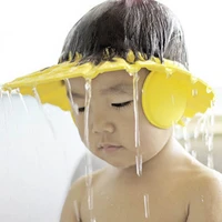 1 pc children shower adjustable bath protection waterproof soft baby shower cap baby care tools portable