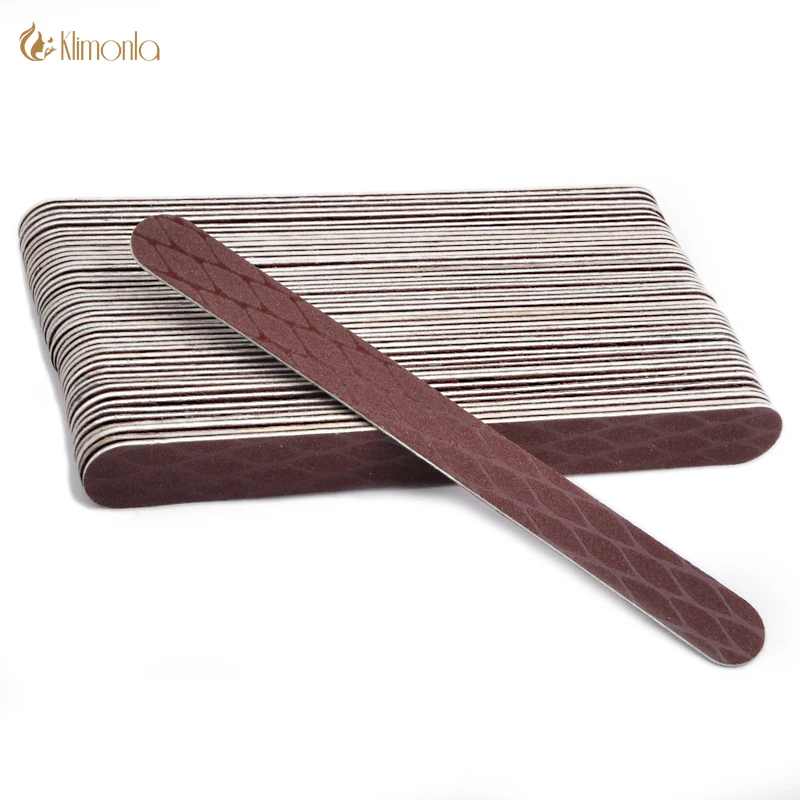 

100pcs/lot Brown Professional Nail File 150 Sanding Polishing Buffer Double Side Fish Scale UV Gel Nail Polisher Care Tools