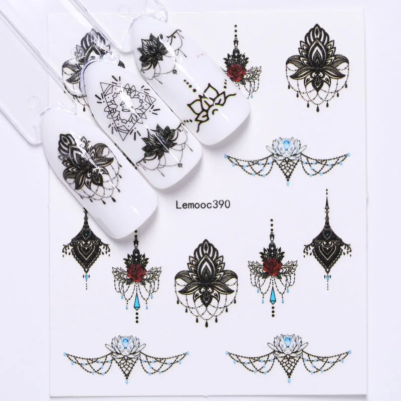 17 Nail Water Decals Transfer Stickers Flower Tropical Images Nail Art Manicure Tips Decoration for UV Gel Polish - Цвет: 17