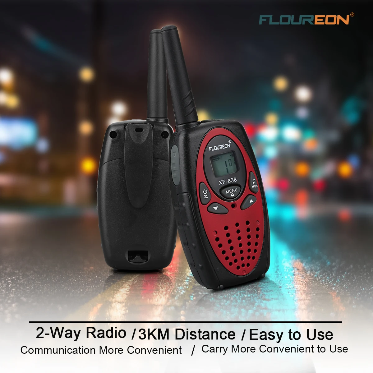 FLOUREON 8 канальный walkie talkie s UHF400-470MHz двухстороннее радио 3 км Interphone mini walkie talkie 2 шт walkie-talkie подарок