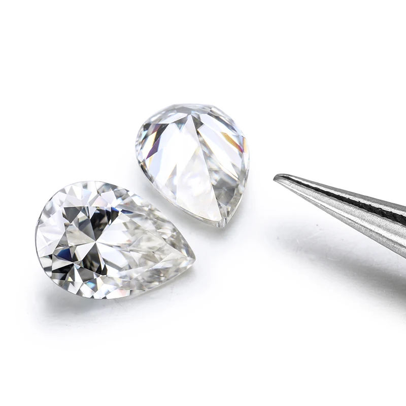 Белый EF Прозрачный 5*7 мм грушевидной формы Moissanite свободные драгоценные камни для
