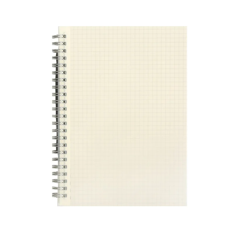 

PP frosting hard cover Transparent Notebook 160pages Double Wirebound Notepad With Elastic Closure Strap aluminium alloy wire bo