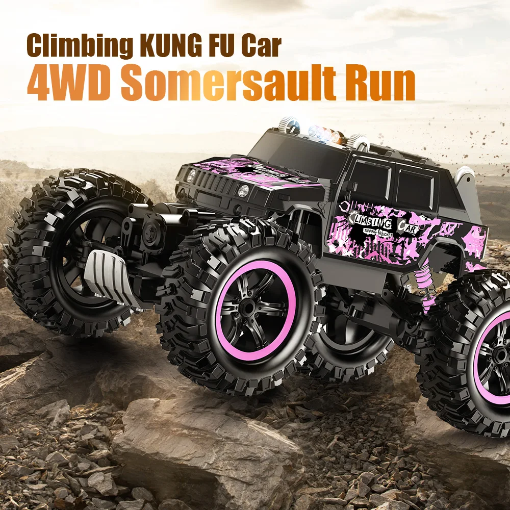 RC автомобиль 4WD 2 4 г восхождение 4x4 двойные двигатели рок сканеры светодиодный