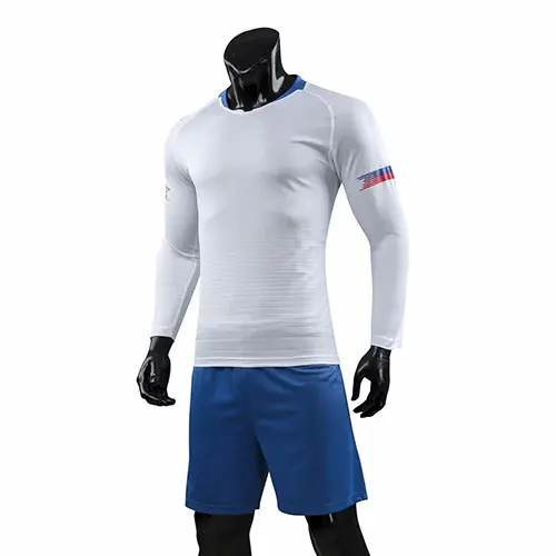 Футбольные майки survete для мужчин, набор для футбола DIY uniforme для мужчин, детей, Futbol, тренировочная форма, набор для мужчин, с длинным рукавом, на заказ - Цвет: white