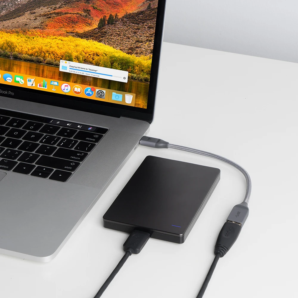 RAMPOW USB C адаптер для MacBook Air 5 V/3A Быстрая зарядка типа к OTG samsung S9/huawei P20|Переходники и