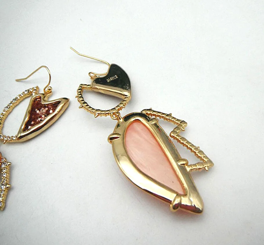 CSxjd New personality fashion Tulip pink gem sequin earrings Women jewelry | Украшения и аксессуары