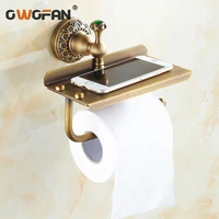 paper holders roll antique tissue holder with phone hold wall mounted antique style designer brass wc accessory ssl s05