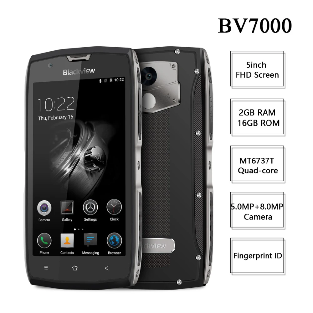 Blackview BV7000 5 &quotFHD MT6737T четырехъядерный процессор 2 Гб ОЗУ 16 ПЗУ NFC Dual SIM 4G смартфон с