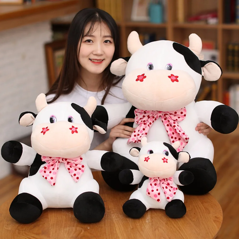 1 шт. 25 см/40 см Kawaii корова плюшевые мягкие игрушки животные куклы крупного