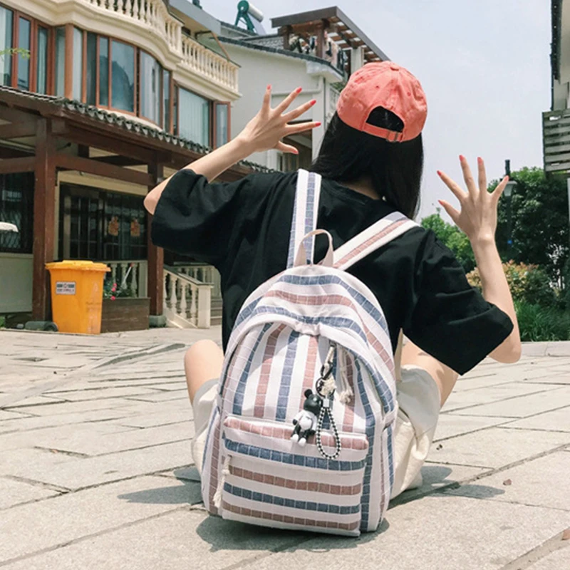 2019 хит продаж элегантный дизайн Мягкий тканевый рюкзак женские школьные рюкзаки