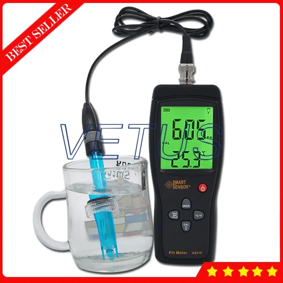 AS218 умный датчик 0 00 ~ 14.00pH Цифровой измеритель PH цена|digital ph|digital ph meterph meter |