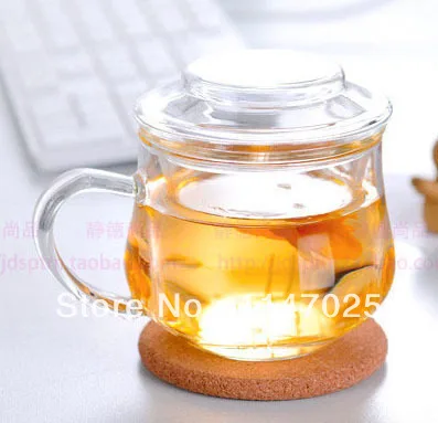 Высококачественный термостойкий стеклянный чайник для кофе с цветами 280 мл 1 шт. OS