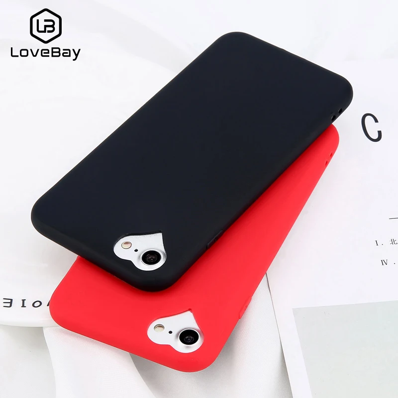 Lovebay чехол для телефона iPhone 6 6s 7 8 Plus 5 5S SE модные яркие однотонные мягкие