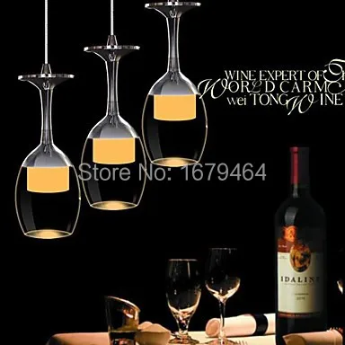 Color 3W LED Cup Chandelier Light Wineglass Pendant Lamp for Living Room Bar Saloon Dining | Освещение