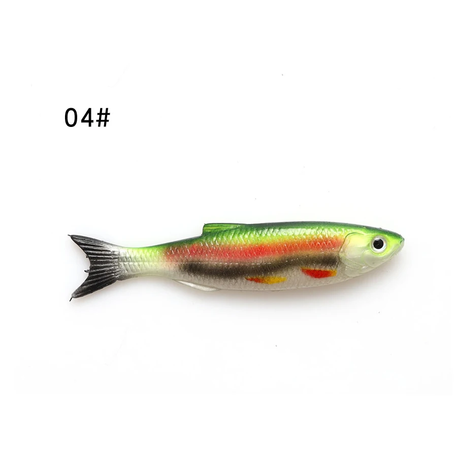 04 W.P.E новые мягкие приманки 6 шт./упак. 9 см 7 г/шт. Minnow черви рыболовные приманки приманка джиг силиконовый резиновый корпус Swimbait Шад воблер - Цвет: 04