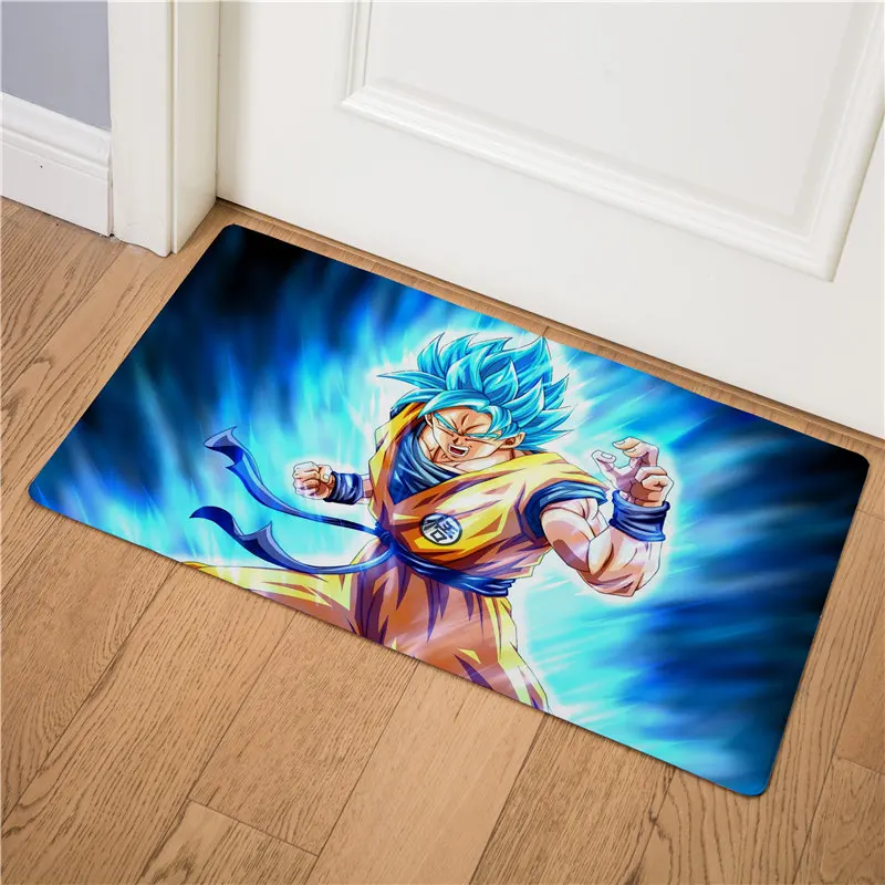 Мультфильм Аниме Saiyan принт дверной Коврик входная дверь из ПВХ Коврик Кожаный напольный Коврик нескользящий кухонный ковер легко чистить ковер Коврик - Цвет: 1