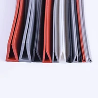 1 meter translucent red gray black silicone rubber u type sealing strip glass metal wood panel edge trim door window edge guard