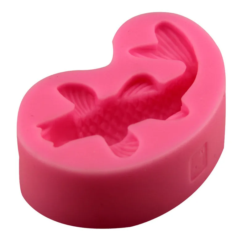 Животных рыб красная рыба формы силиконовые 3D мыло помадка торт Кекс желе