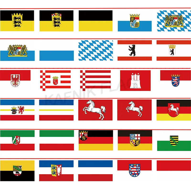 

KAFNIK,90*150cm/128*192cm/192*288cm flags of 16 German states/Hessen//lower Saxony/north rhineland/Saxony/Saxony for Decoration