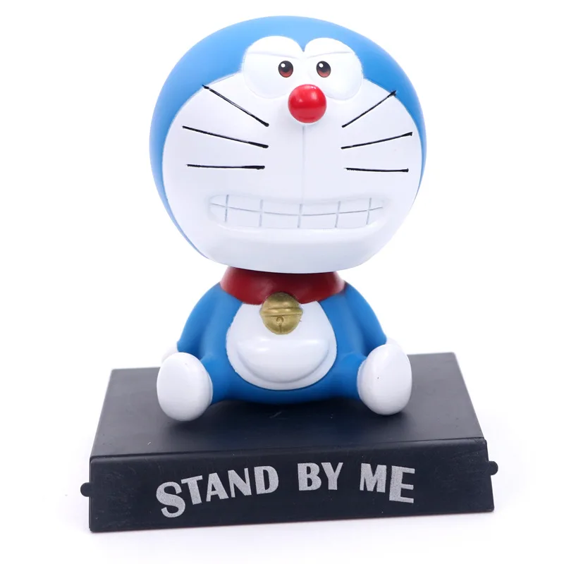 I 11 см Doraemon Аниме Фигурка встряхните голову держатель телефона кронштейн украшение автомобиля аниме модель ПВХ игрушки для рождественских подарков - Цвет: I