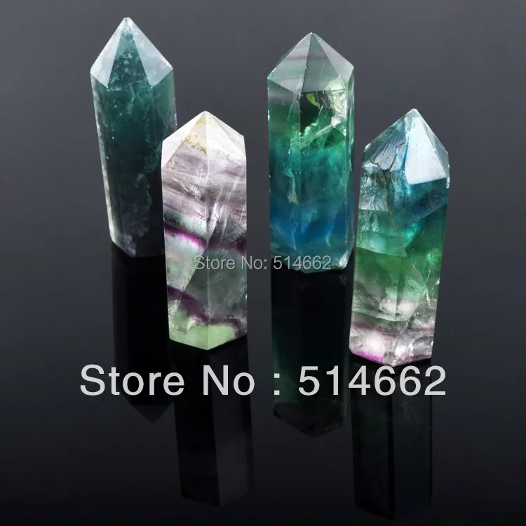 

One Feng Shui Natural Fluorite Polished Point Healing H:3 inch