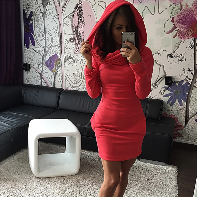 Женщины Осенние Платья 2016 Зима Элегантный Случайные Тонкий Bodycon Твердые Женский