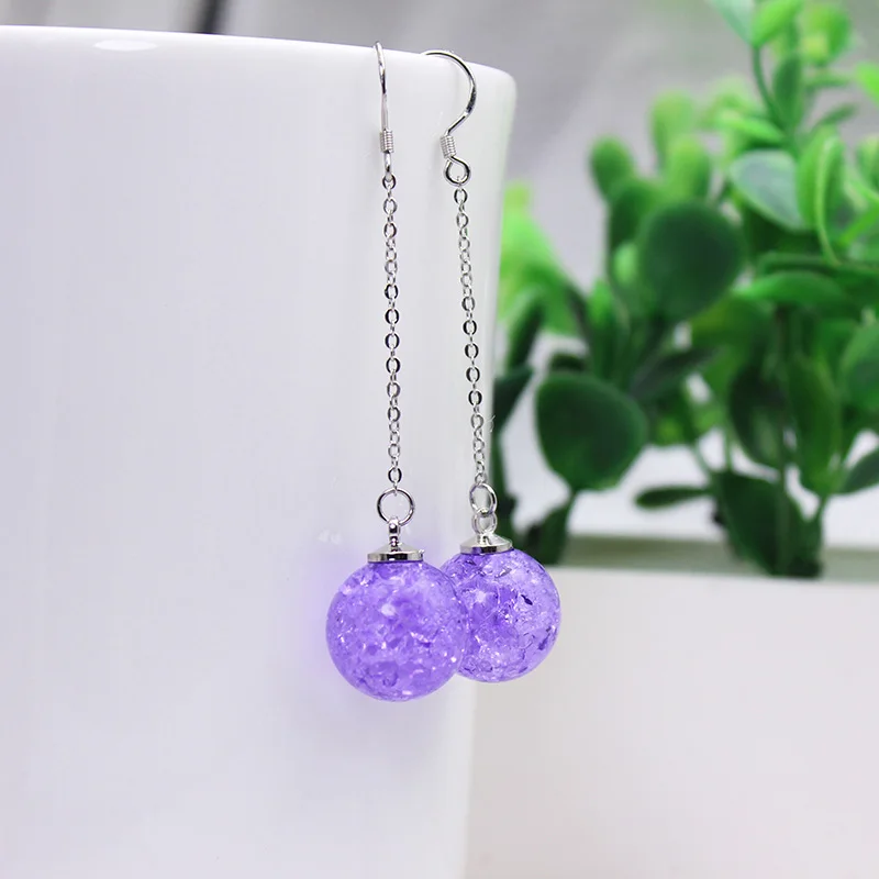 Женские длинные серьги капельки модные летние украшения бусины карамельного