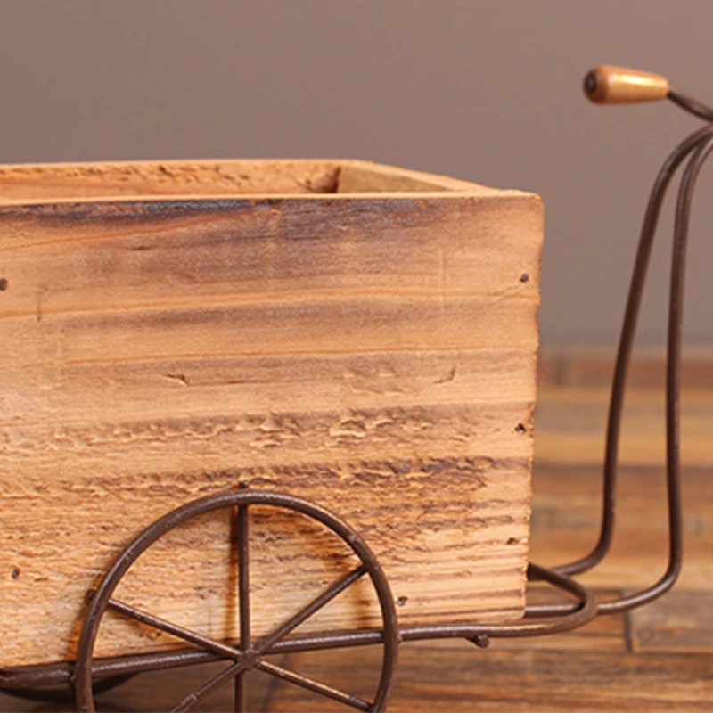 Деревянный семейный цветочный горшок кованая железная подставка для