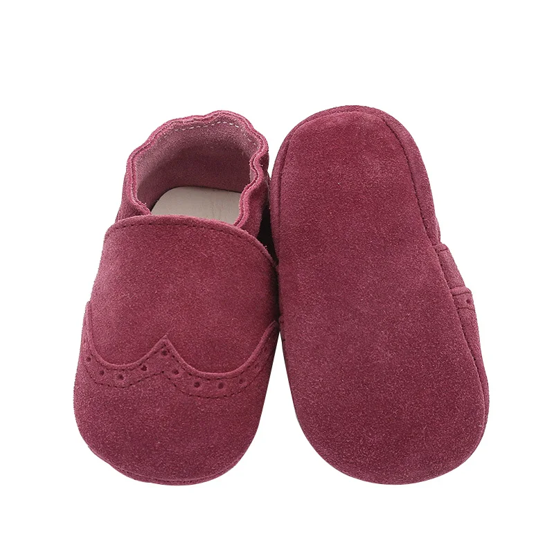 Wine Red baby shoes Модная детская обувь для девочек и мальчиков; нескользящие мокасины из натуральной кожи для малышей; сезон весна-осень; обувь для малышей; 1 пара - Цвет: Wine Red baby shoes