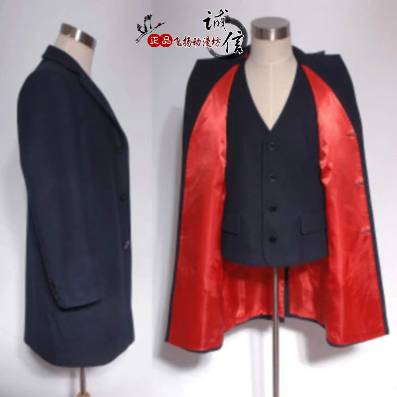 Doctor Who Coat костюм кто является врачом 12th Dr. темно-синее черное платье пальто Хэллоуин Карнавал косплей костюм