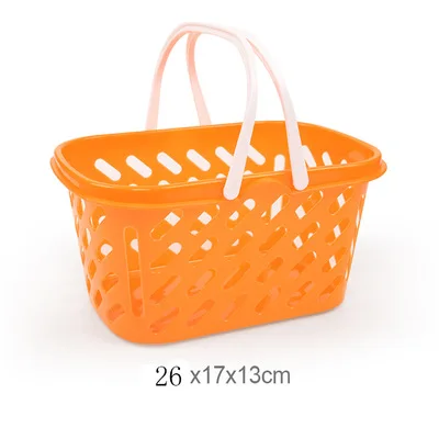 Orange Basket 1 шт. DIY фрукты овощи еда режущие игрушки дети кухонные игрушки ролевые игры пластиковые миниатюрные еда для кукол подарки для девочек - Цвет: Orange Basket