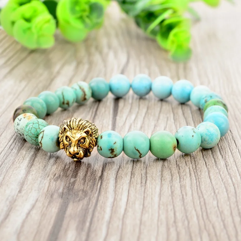 CHICVIE зеленые натуральные камни искусственная нить браслет с камнями мужские