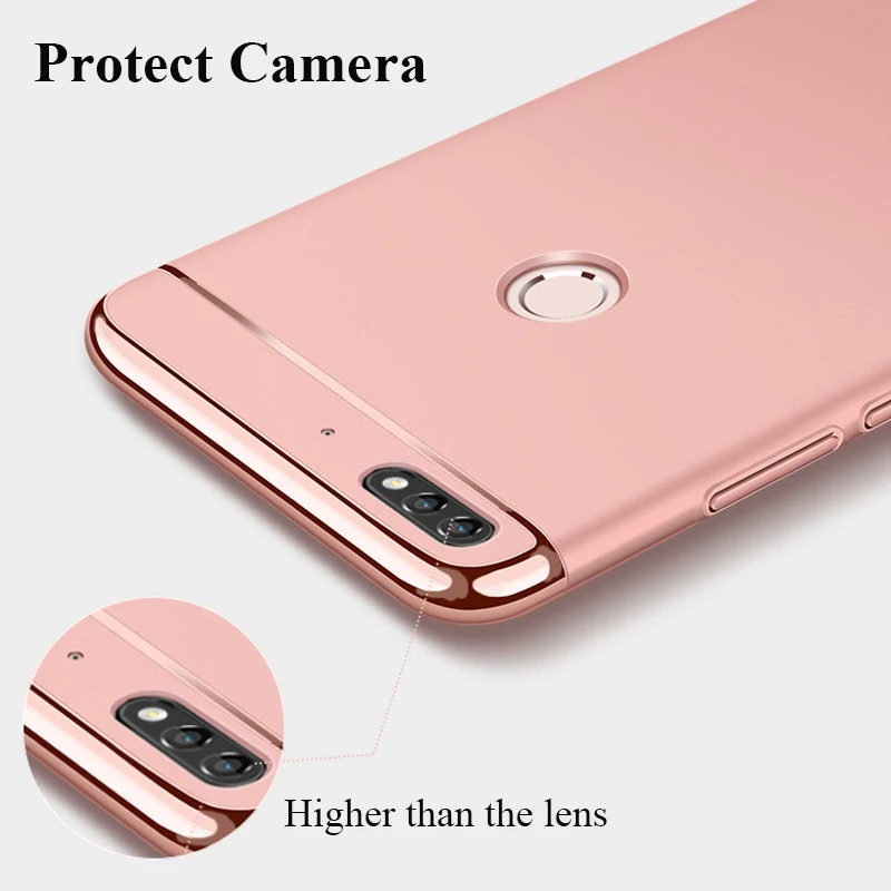 Для huawei Y9 2018 Чехлы для чехол 3in1 покрытие жесткий матовый чехол-накладка
