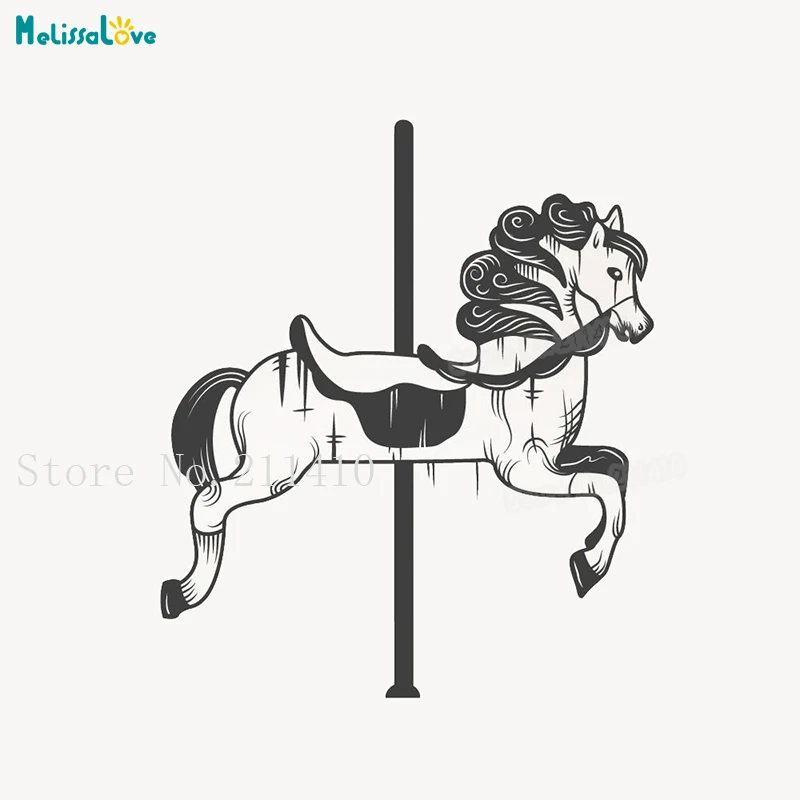 Карусель лошадь виниловые наклейки на стену домашний декор для детей Детская