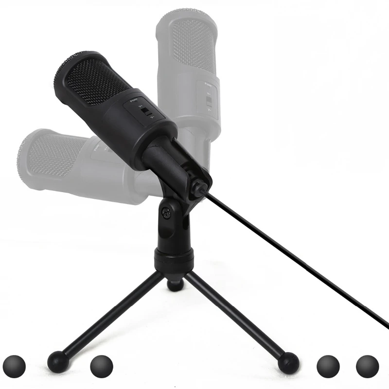 

Portable Microphone SF-960B 3.5mm / USB Audio Wired Stereo With Holder Stand Clip For PC Chatting Singing Karaoke Laptop