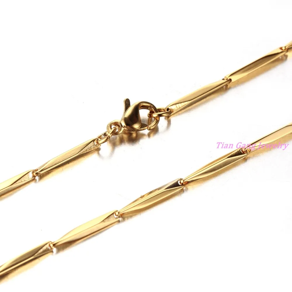 

New Fashion Silver Color Gold Color Stick 1mm Wide 316L Stainless Steel Necklace Chain 16-40 inch Choose Charming Men Jewelry