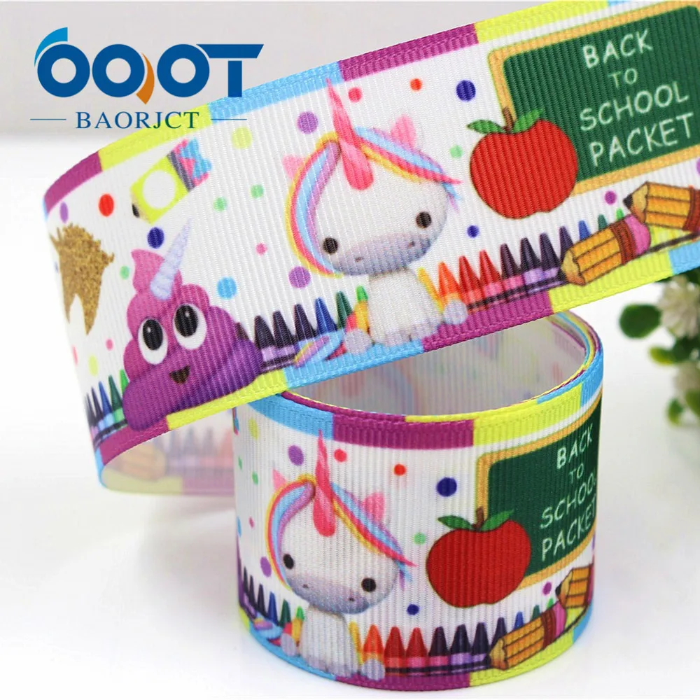 OOOT BAORJCT G-18524-285 38 mm 10 yards Cartoon ribbons thermal transfer printing lattice wedding accessories DIY materials | Дом и сад