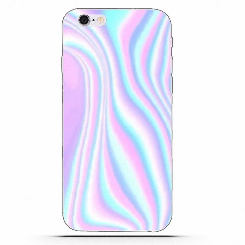 Мягкий чехол Wexoeq из тпу для Apple iPhone 4 4S 5 5C 5S SE 6 6S 7 8 Plus X Pastel металлический